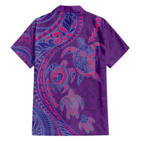 Hawaiian Turtles and Polynesian Art Tattoo Hawaiian Shirt Dusky Violet LT03 - Polynesian Pride