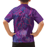 Hawaiian Turtles and Polynesian Art Tattoo Hawaiian Shirt Dusky Violet LT03 - Polynesian Pride