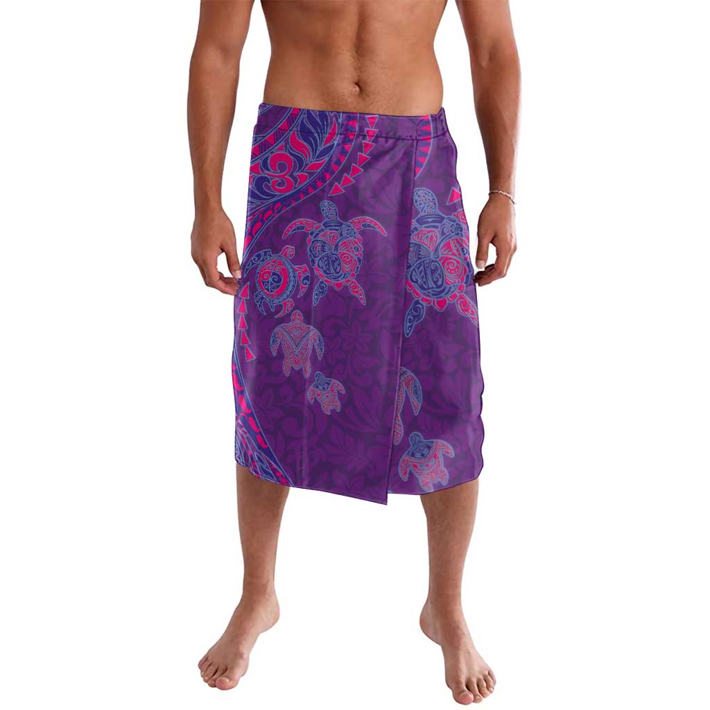 Hawaiian Turtles and Polynesian Art Tattoo Lavalava Dusky Violet LT03 Purple - Polynesian Pride
