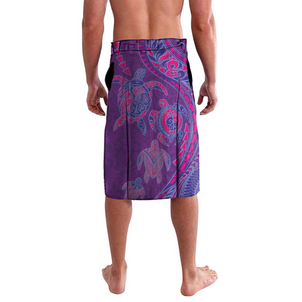 Hawaiian Turtles and Polynesian Art Tattoo Lavalava Dusky Violet LT03 - Polynesian Pride