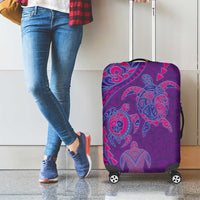 Hawaiian Turtles and Polynesian Art Tattoo Luggage Cover Dusky Violet LT03 - Polynesian Pride