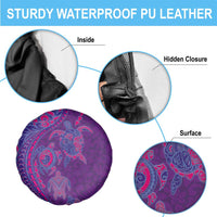 Hawaiian Turtles and Polynesian Art Tattoo Spare Tire Cover Dusky Violet LT03 - Polynesian Pride