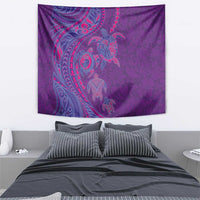 Hawaiian Turtles and Polynesian Art Tattoo Tapestry Dusky Violet LT03 - Polynesian Pride