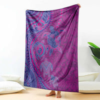 Hawaiian Turtles and Polynesian Art Tattoo Blanket Cerise LT03 - Polynesian Pride