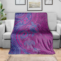 Hawaiian Turtles and Polynesian Art Tattoo Blanket Cerise LT03 - Polynesian Pride
