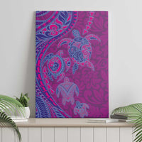 Hawaiian Turtles and Polynesian Art Tattoo Canvas Wall Art Cerise LT03 - Polynesian Pride