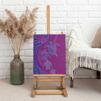 Hawaiian Turtles and Polynesian Art Tattoo Canvas Wall Art Cerise LT03 - Polynesian Pride