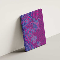 Hawaiian Turtles and Polynesian Art Tattoo Canvas Wall Art Cerise LT03 - Polynesian Pride