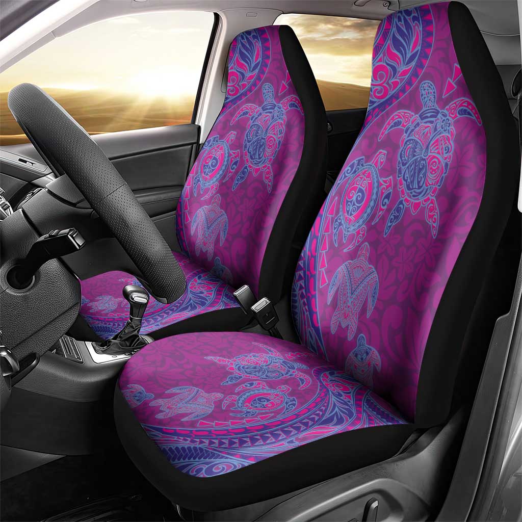 Hawaiian Turtles and Polynesian Art Tattoo Car Seat Cover Cerise LT03 - Polynesian Pride