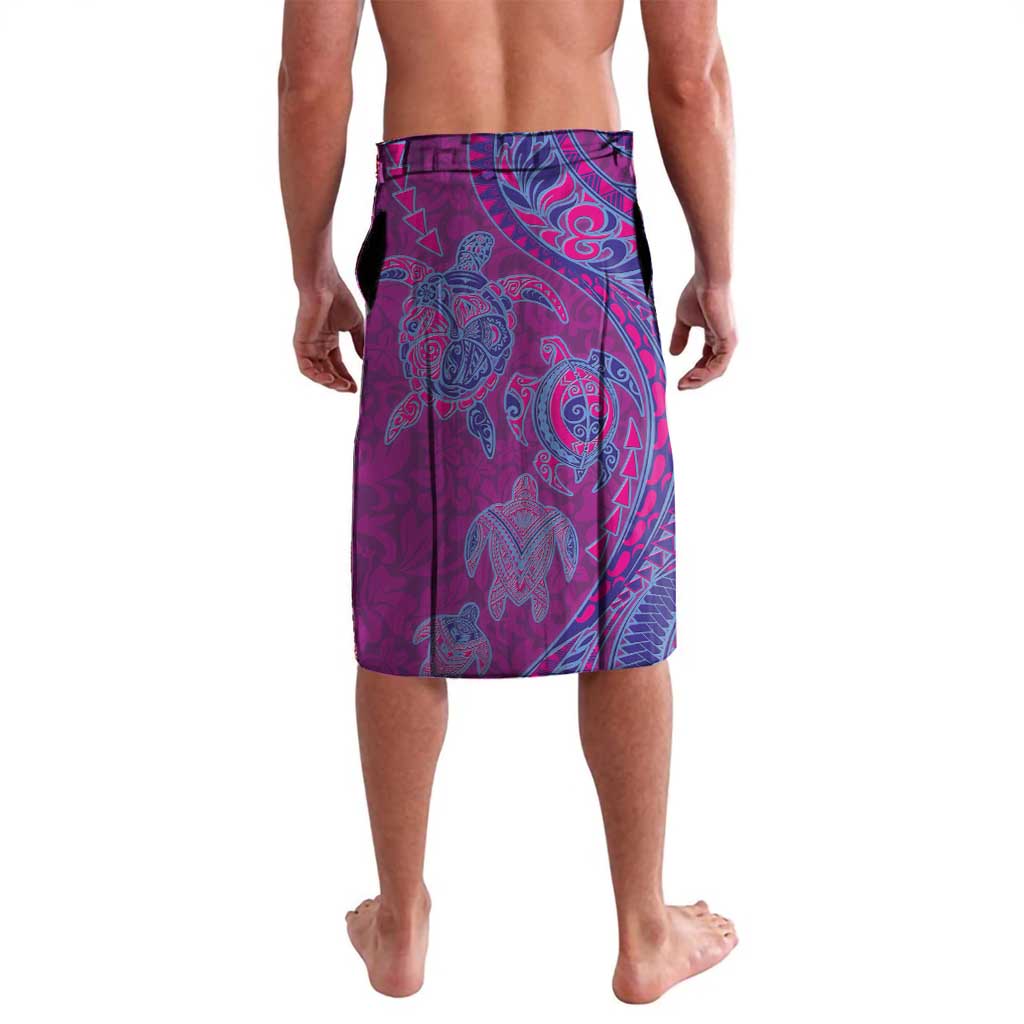 Hawaiian Turtles and Polynesian Art Tattoo Lavalava Cerise LT03 - Polynesian Pride