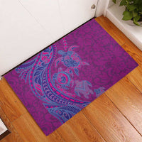 Hawaiian Turtles and Polynesian Art Tattoo Rubber Doormat Cerise LT03 - Polynesian Pride