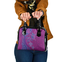 Hawaiian Turtles and Polynesian Art Tattoo Shoulder Handbag Cerise LT03 One Size Pink - Polynesian Pride