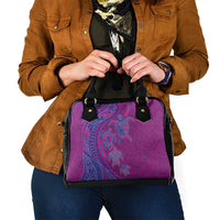 Hawaiian Turtles and Polynesian Art Tattoo Shoulder Handbag Cerise LT03 - Polynesian Pride