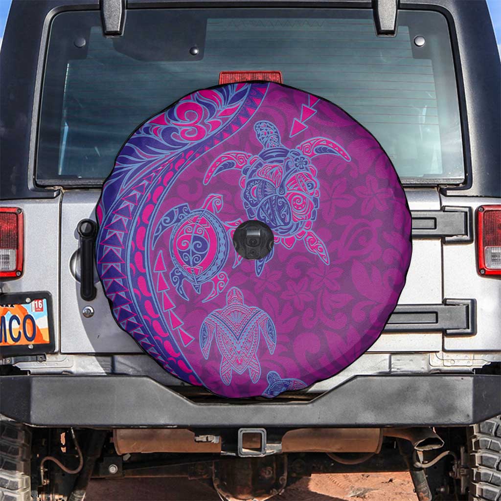 Hawaiian Turtles and Polynesian Art Tattoo Spare Tire Cover Cerise LT03 Pink - Polynesian Pride