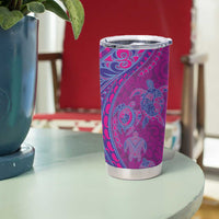 Hawaiian Turtles and Polynesian Art Tattoo Tumbler Cup Cerise LT03 - Polynesian Pride