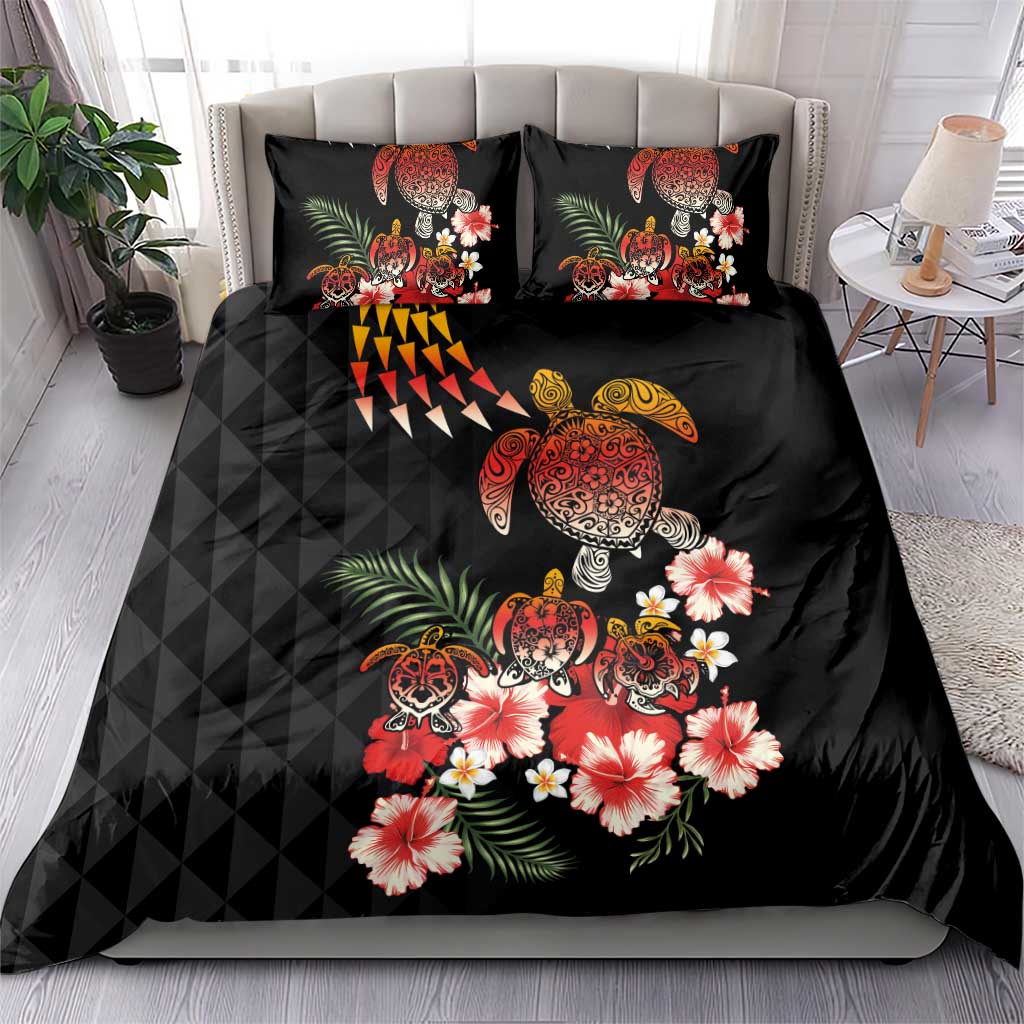 Hawaiian Hibiscus Turtle and Tropical Flower Bedding Set Dynamic Vibe LT03 - Polynesian Pride