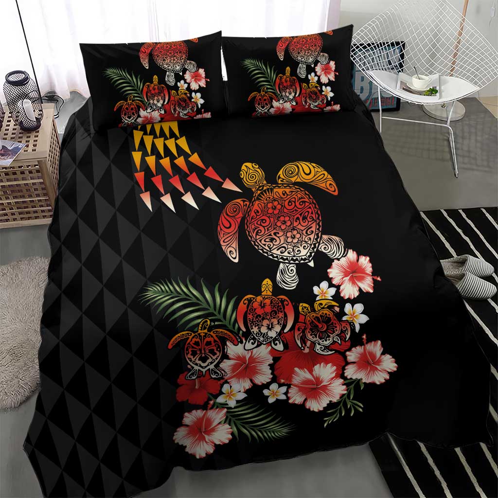 Hawaiian Hibiscus Turtle and Tropical Flower Bedding Set Dynamic Vibe LT03 - Polynesian Pride