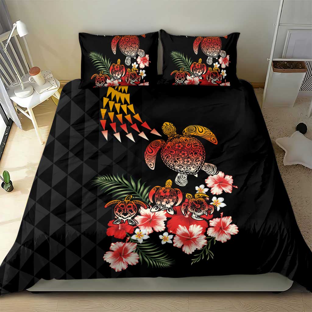 Hawaiian Hibiscus Turtle and Tropical Flower Bedding Set Dynamic Vibe LT03 - Polynesian Pride