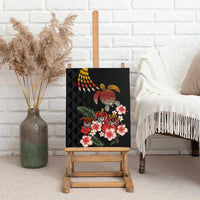 Hawaiian Hibiscus Turtle and Tropical Flower Canvas Wall Art Dynamic Vibe LT03 - Polynesian Pride