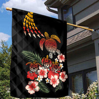 Hawaiian Hibiscus Turtle and Tropical Flower Garden Flag Dynamic Vibe LT03 - Polynesian Pride