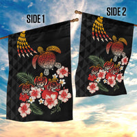 Hawaiian Hibiscus Turtle and Tropical Flower Garden Flag Dynamic Vibe LT03 - Polynesian Pride