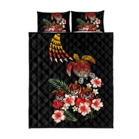 Hawaiian Hibiscus Turtle and Tropical Flower Quilt Bed Set Dynamic Vibe LT03 - Polynesian Pride