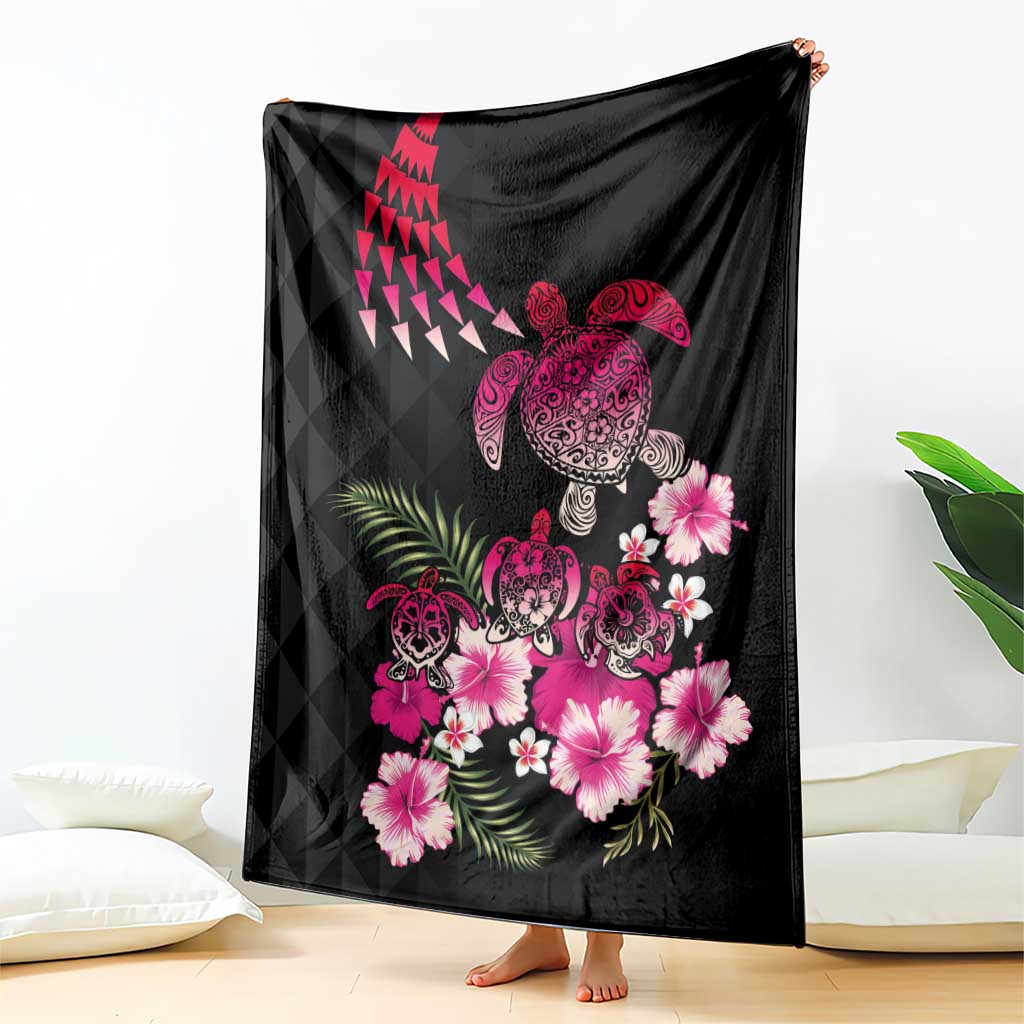 Hawaiian Hibiscus Turtle and Tropical Flower Blanket Sweet Vibe LT03 - Polynesian Pride