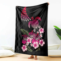 Hawaiian Hibiscus Turtle and Tropical Flower Blanket Sweet Vibe LT03 - Polynesian Pride