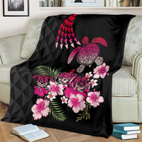 Hawaiian Hibiscus Turtle and Tropical Flower Blanket Sweet Vibe LT03 - Polynesian Pride