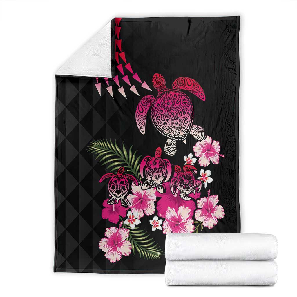 Hawaiian Hibiscus Turtle and Tropical Flower Blanket Sweet Vibe LT03 - Polynesian Pride