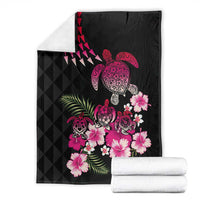 Hawaiian Hibiscus Turtle and Tropical Flower Blanket Sweet Vibe LT03 - Polynesian Pride