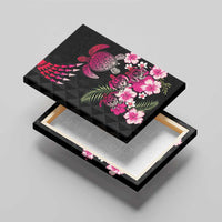 Hawaiian Hibiscus Turtle and Tropical Flower Canvas Wall Art Sweet Vibe LT03 - Polynesian Pride