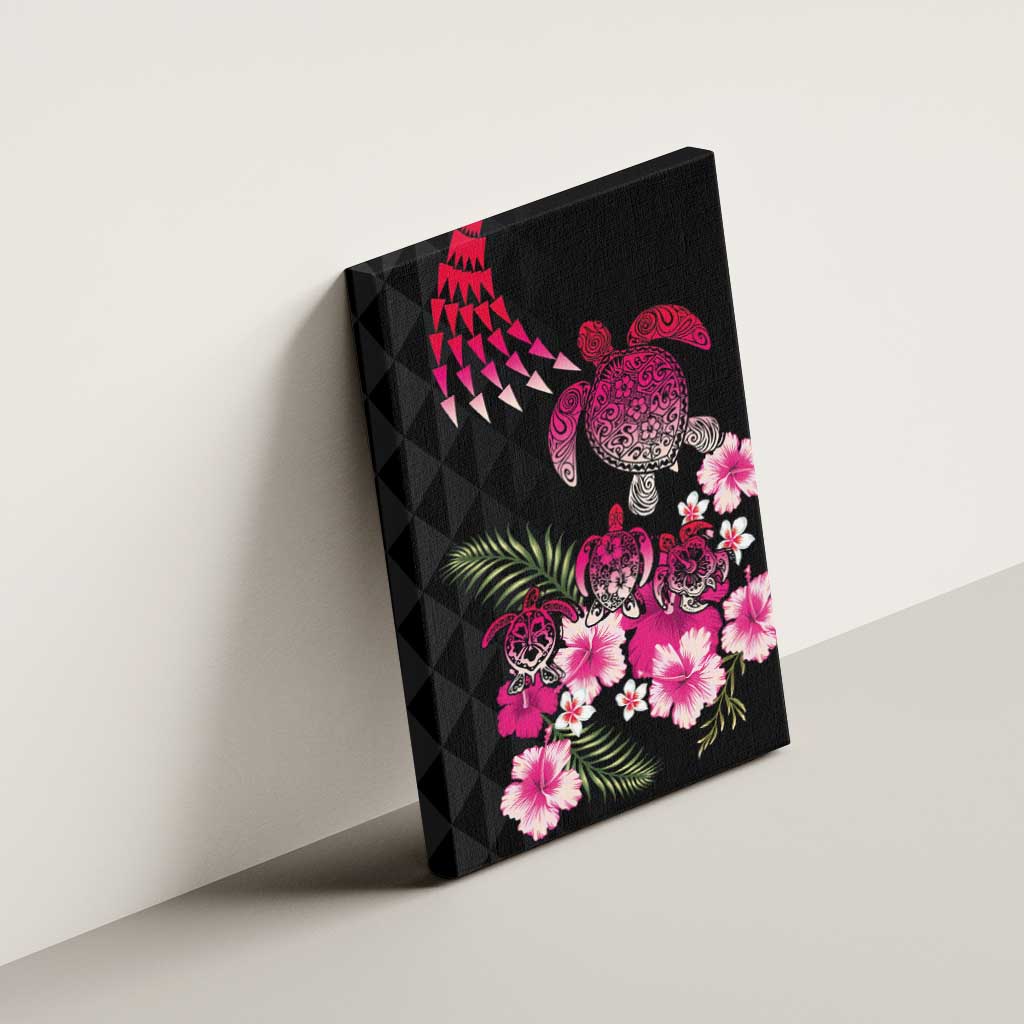 Hawaiian Hibiscus Turtle and Tropical Flower Canvas Wall Art Sweet Vibe LT03 - Polynesian Pride