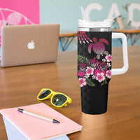 Hawaiian Hibiscus Turtle and Tropical Flower Tumbler With Handle Sweet Vibe LT03 - Polynesian Pride
