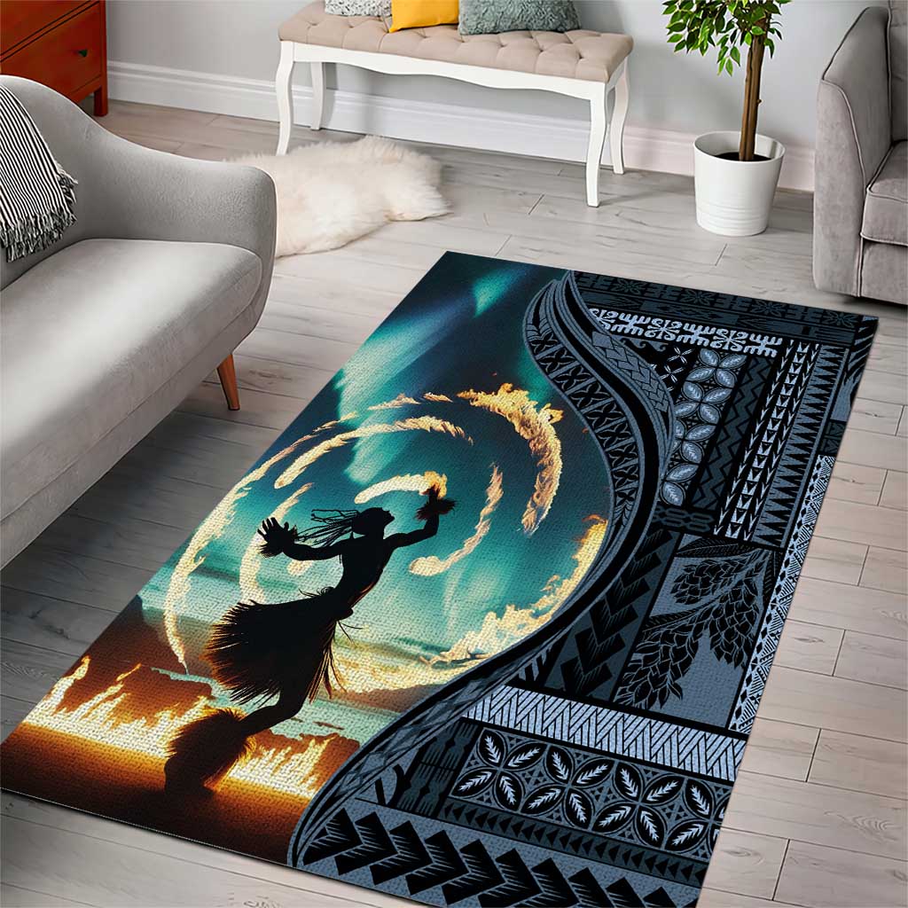 Samoan Siapo Motif and Siva Afi Dance Area Rug LT03 - Polynesian Pride