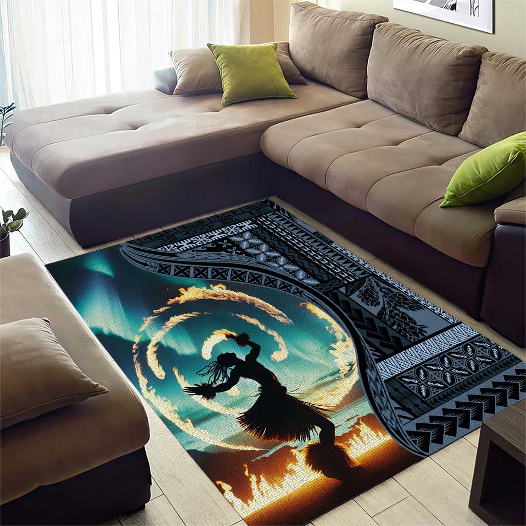 Samoan Siapo Motif and Siva Afi Dance Area Rug LT03 - Polynesian Pride