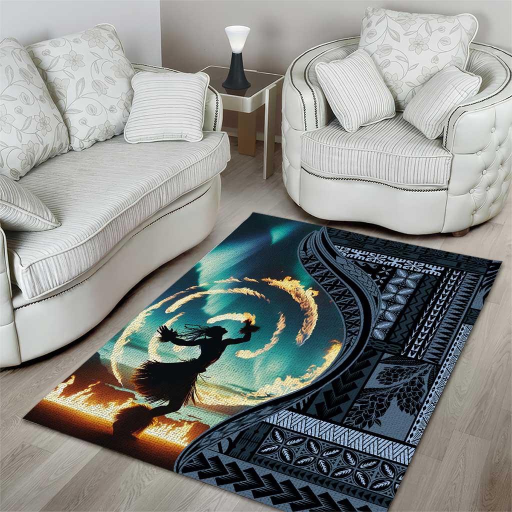 Samoan Siapo Motif and Siva Afi Dance Area Rug LT03 - Polynesian Pride