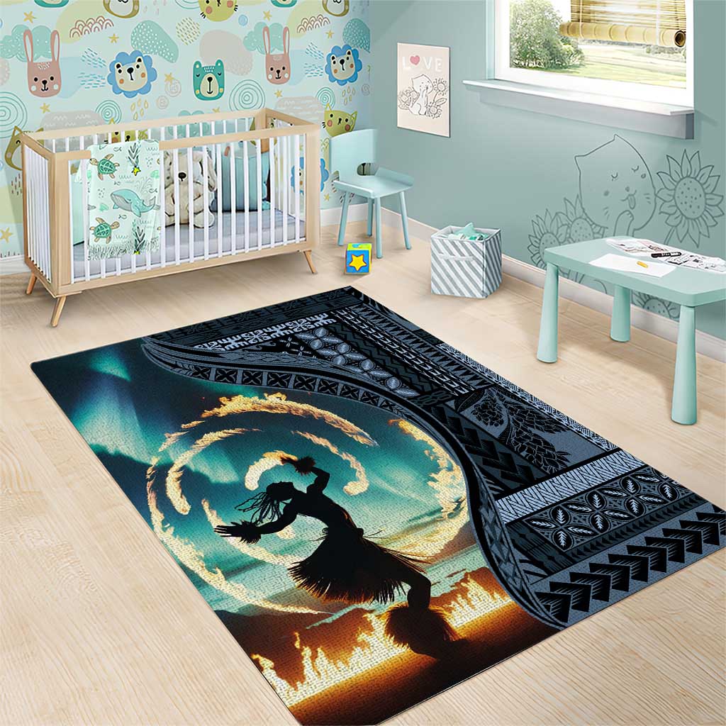 Samoan Siapo Motif and Siva Afi Dance Area Rug LT03 - Polynesian Pride