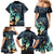 Samoan Siapo Motif and Siva Afi Dance Family Matching Mermaid Dress and Hawaiian Shirt