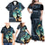 Samoan Siapo Motif and Siva Afi Dance Family Matching Off Shoulder Maxi Dress and Hawaiian Shirt