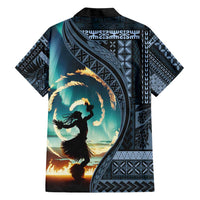 Samoan Siapo Motif and Siva Afi Dance Hawaiian Shirt LT03 - Polynesian Pride
