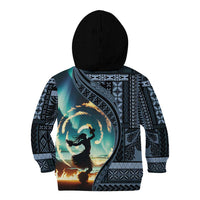 Samoan Siapo Motif and Siva Afi Dance Kid Hoodie LT03 - Polynesian Pride