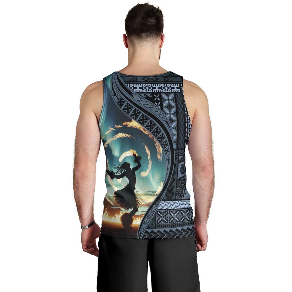 Samoan Siapo Motif and Siva Afi Dance Men Tank Top LT03 - Polynesian Pride