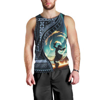Samoan Siapo Motif and Siva Afi Dance Men Tank Top LT03 - Polynesian Pride