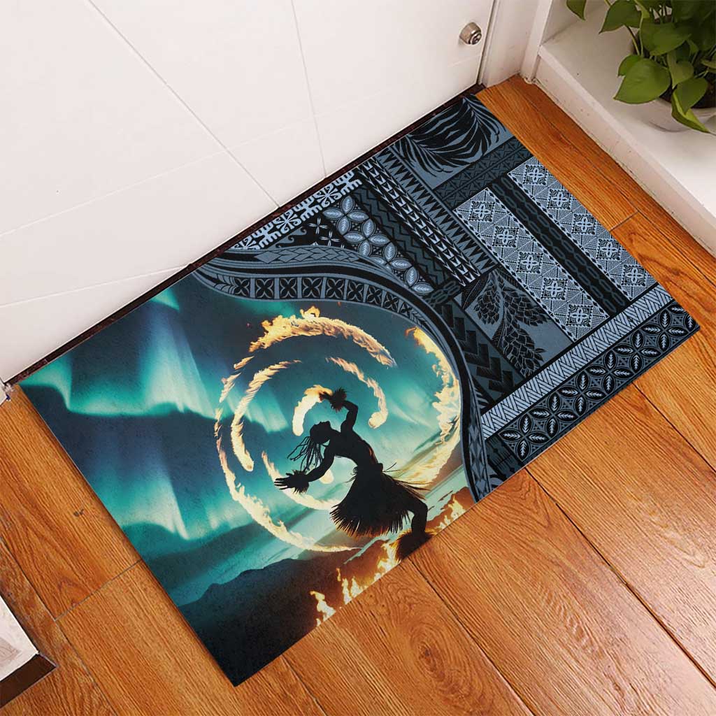Samoan Siapo Motif and Siva Afi Dance Rubber Doormat LT03 - Polynesian Pride