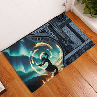 Samoan Siapo Motif and Siva Afi Dance Rubber Doormat LT03 - Polynesian Pride