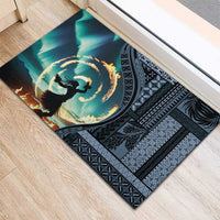 Samoan Siapo Motif and Siva Afi Dance Rubber Doormat LT03 - Polynesian Pride