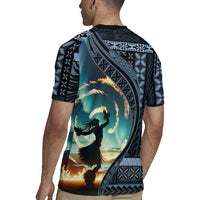 Samoan Siapo Motif and Siva Afi Dance Rugby Jersey LT03 - Polynesian Pride