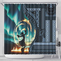Samoan Siapo Motif and Siva Afi Dance Shower Curtain LT03 - Polynesian Pride