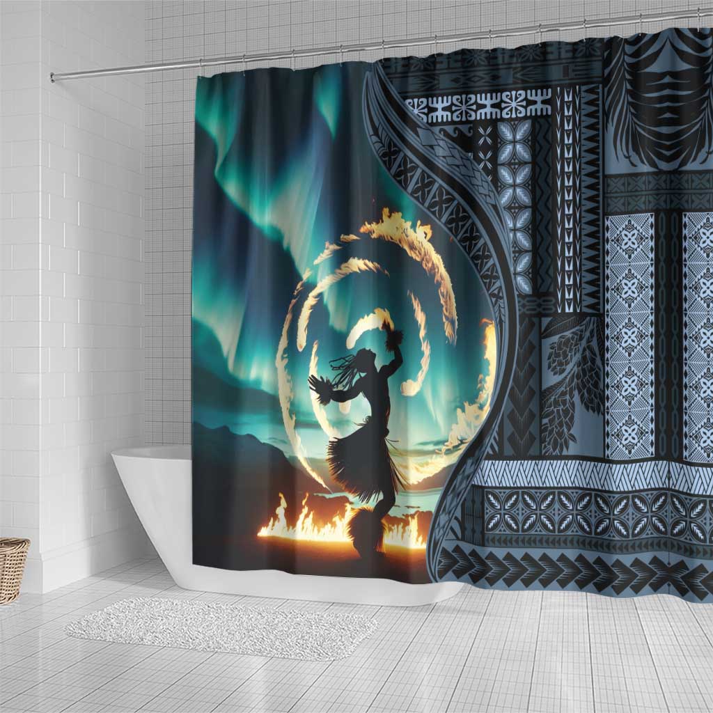 Samoan Siapo Motif and Siva Afi Dance Shower Curtain LT03 - Polynesian Pride